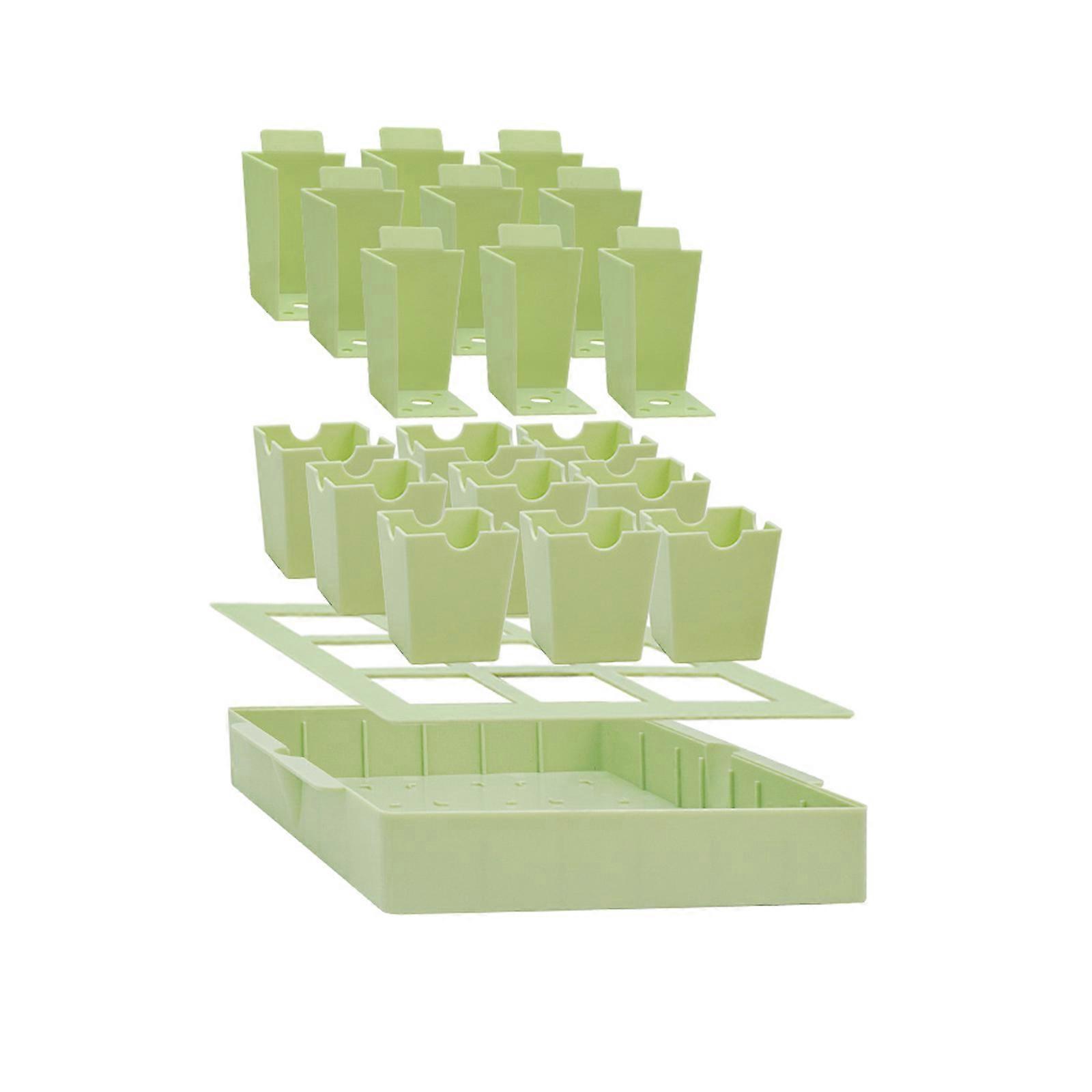 Durability Plastic Seedling Starter With Drainage Labeled Compartments Reusable Plant Nursery For Home Gardeners Multicolor