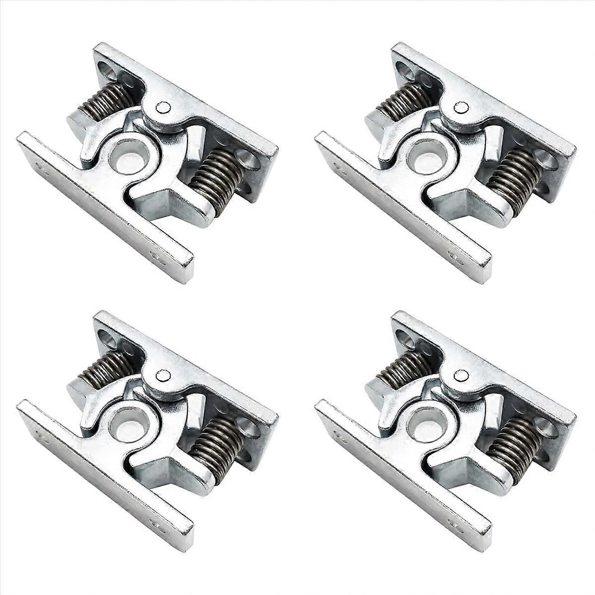 4Pcs Spring Loaded Door Easy Lock Stop Catch Release Clamp Double Roller Catch (Mp-4)