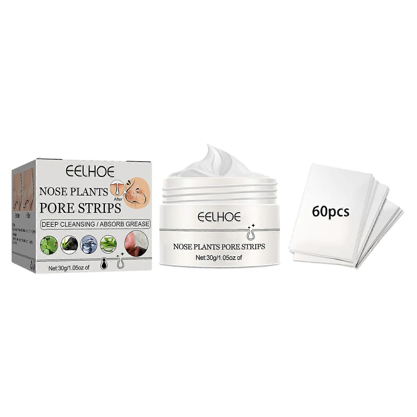 EELHOE Remove Blackhead Nose Mask, Deeply Clean Pores Remove Blackhead Pimple Tear Nose Mask