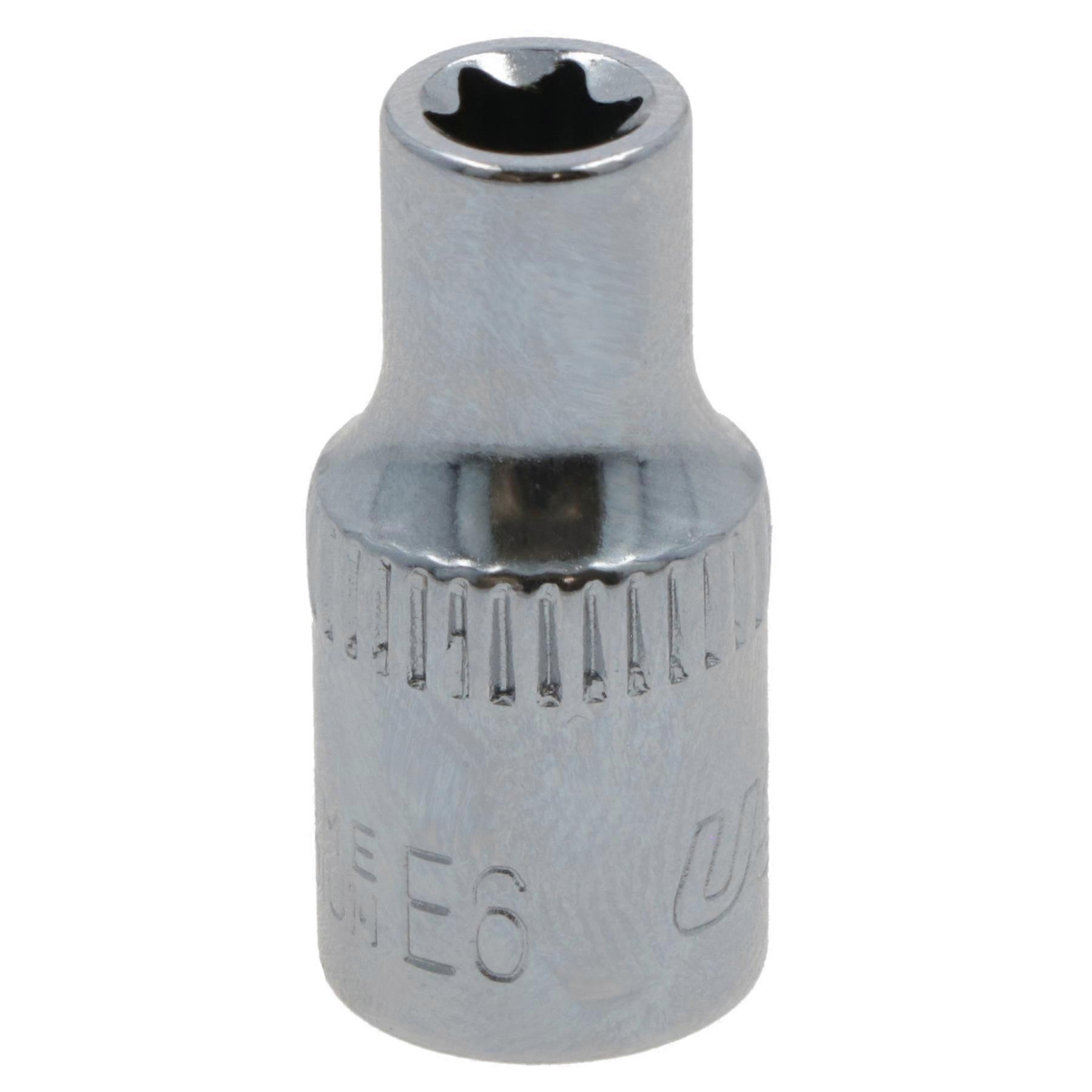 E6 Female Torx Socket Star Bit 1/4" Drive Standard External Chrome Vanadium