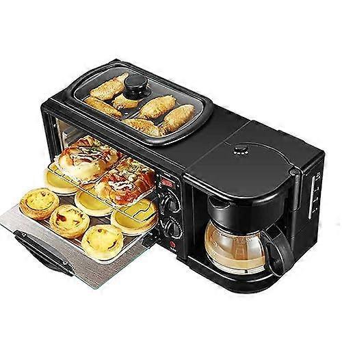 Breakfast Station with Coffee Maker, NonStick Griddle and 4Slice Toaster Oven for Small Kitchens Ref: 6402