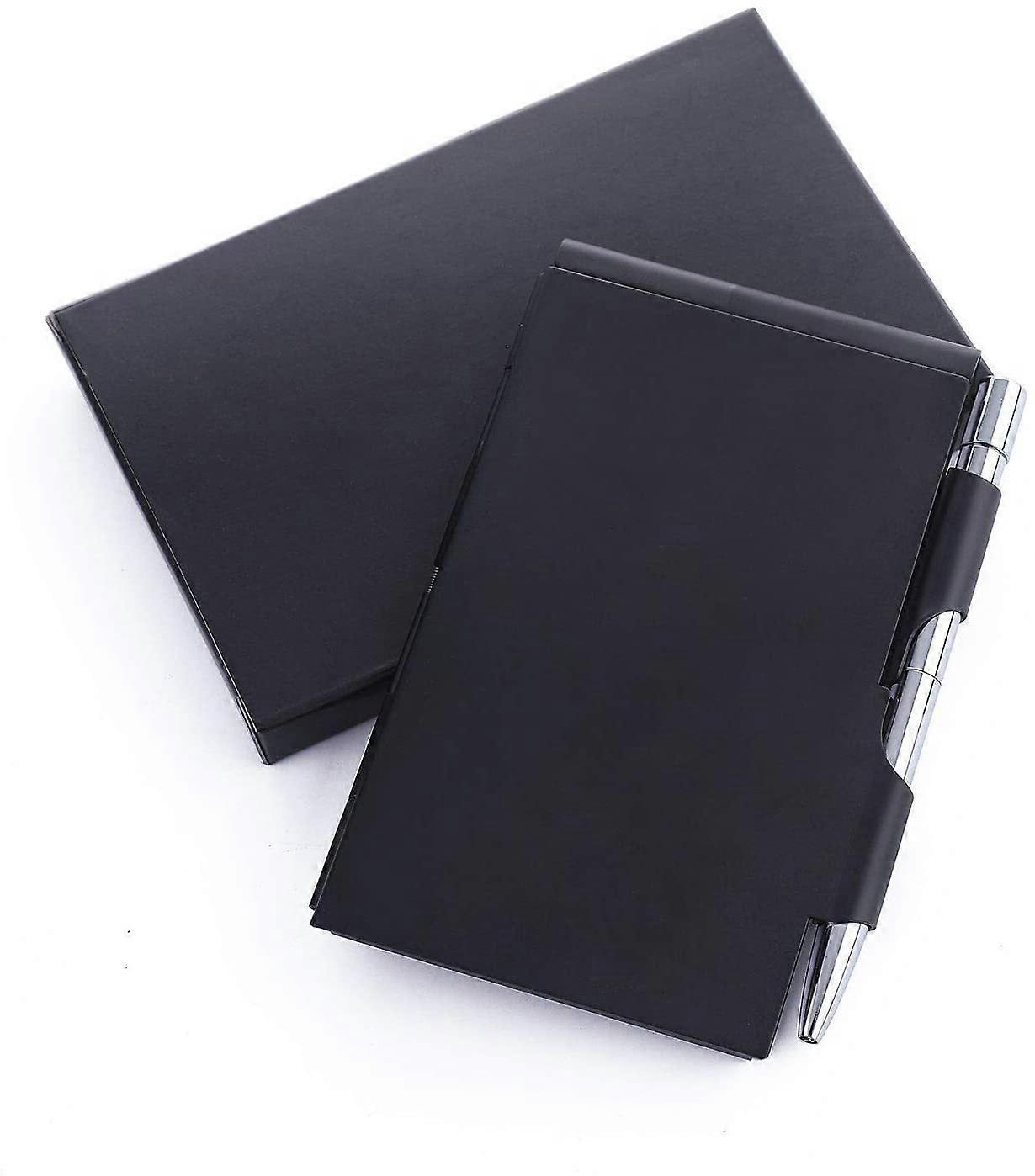 Metal Small Notebook Mini Notepad Small Pocket Notepad Metal Note Case with Pen