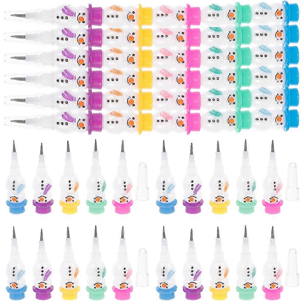 Plastic Stackable Pencils Snowman Shaped for Kids 20Pcs Writing Pencils