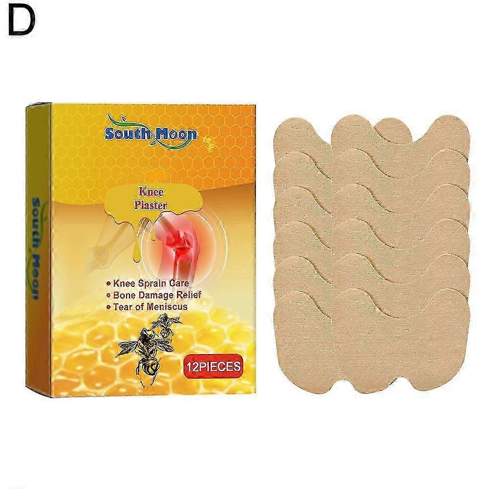 12pcs bee venom knee care patch (D)$Active tendons and bones wormwood patch set