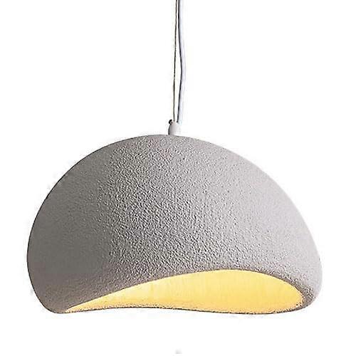 Simple Industrial Style Chandelier 30cm, High-Density Polystyrene Single-Head Pendant Light with E27 Base for Corridor and Balcony