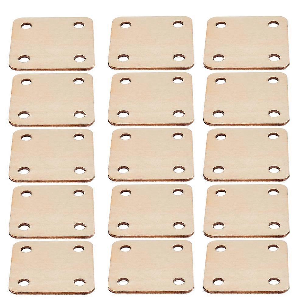 Hand Weaving 36Pcs Wooden Square Cards for Creative Craft Use