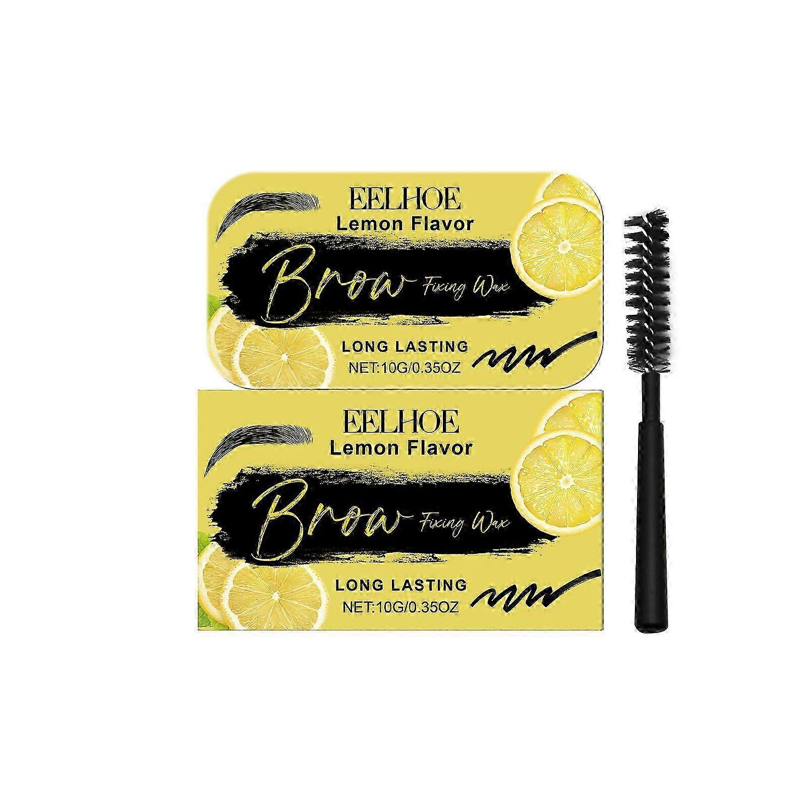 Eelhoe Lemon Flavor Eyebrow Modeling Wax Eyebrow Care Natural Long Lasting Beautiful Curling Not Easy To Smudge Hair Styling Cream