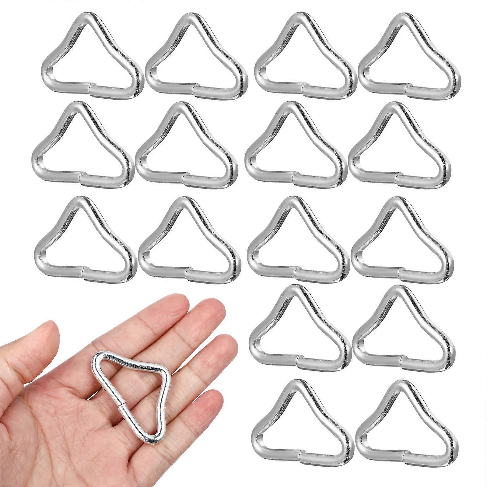 20pcs Trampoline Jumping Bed Bungee Mesh Cloth Buckle Triangle Ring Accessories