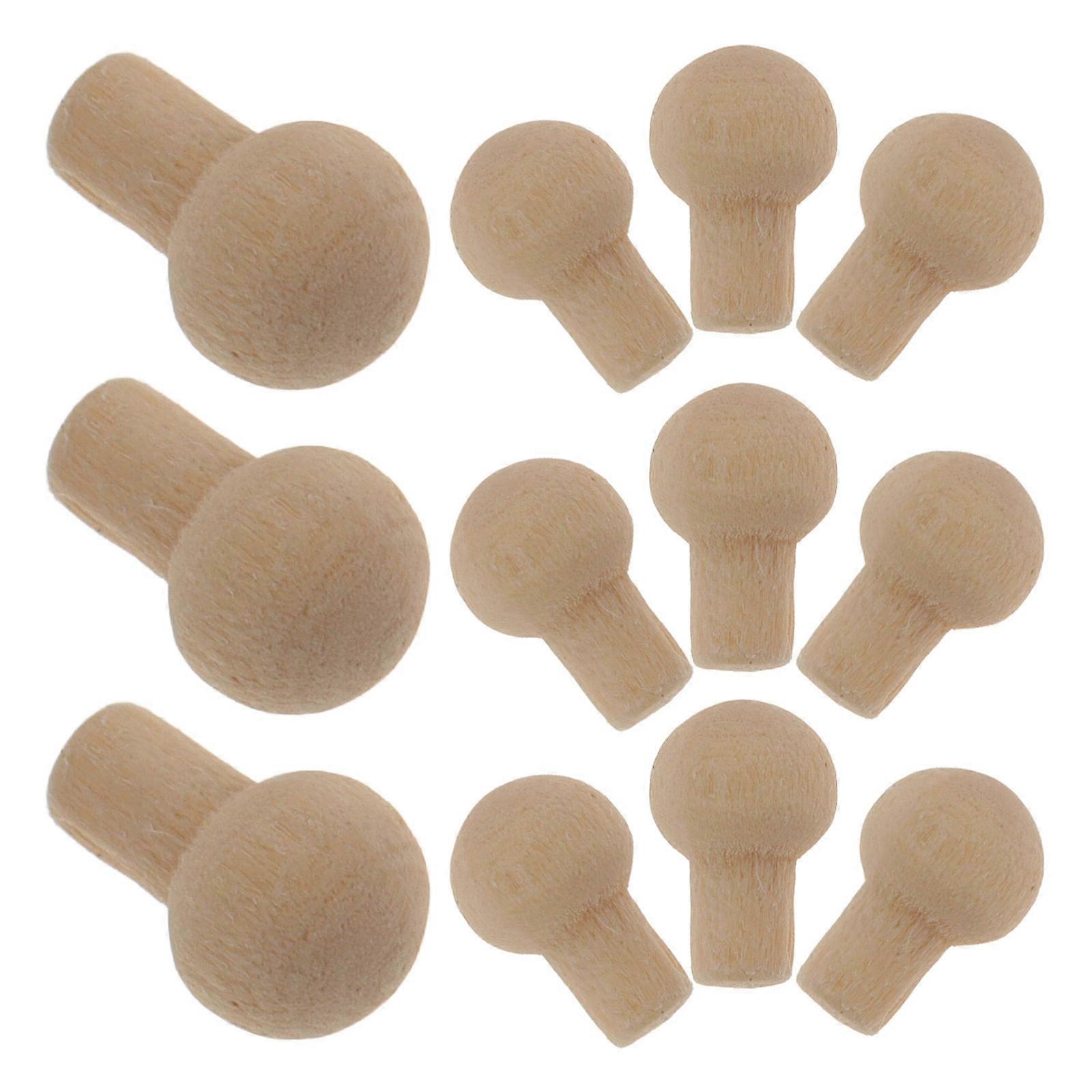 12 قطعة ملحقات أثاث صغيرة مقابض منزل صغير مقابض درج صغيرة مقابض خشبية صغيرة