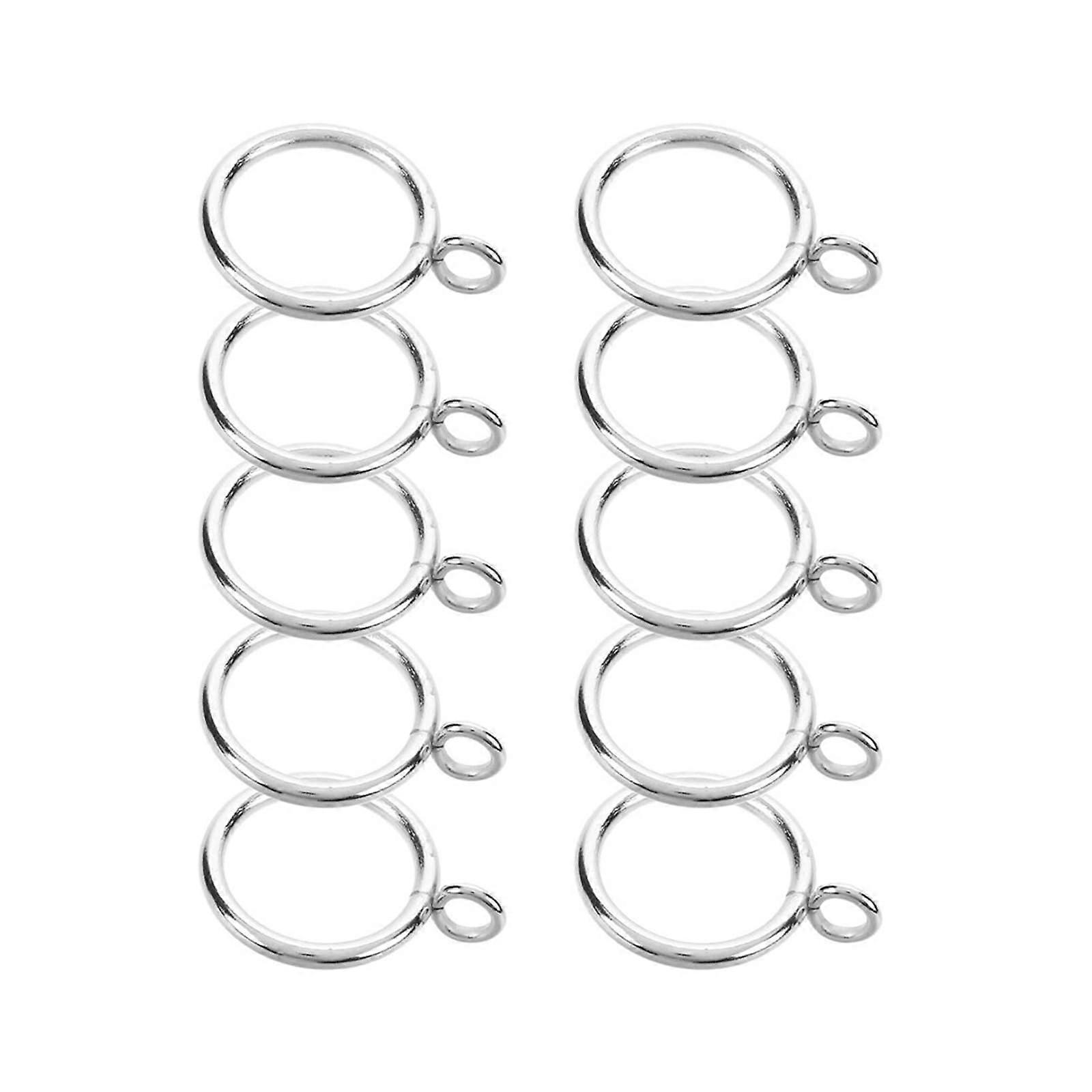 10 Pack Decorative Curtain Rings with Eyelets, Universal Fit for Rods, Durable Smooth Glide