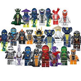 Set van 24 Ninja Minifiguren Kai Jay Sensei Wu Master Building Blocks Toys-AD4-