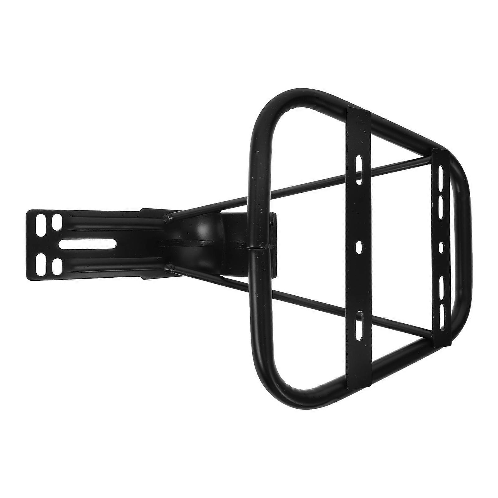 Adjustable Electric Bike Tail Rack for Storage Function 1Set Black Iron