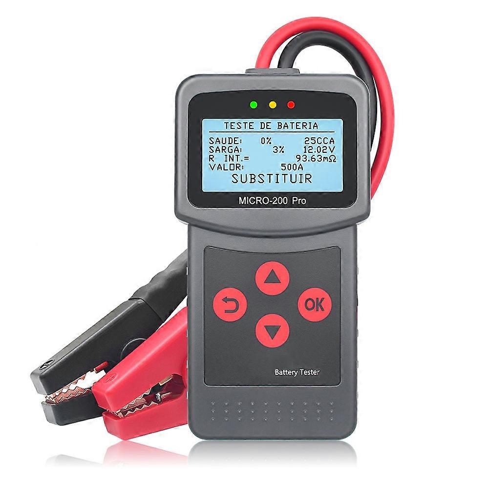 Micro-200 Pro Car Motorcycle Battery Tester 12/24V Multi-Language Digital Battery System Analyzer for Mainland Version