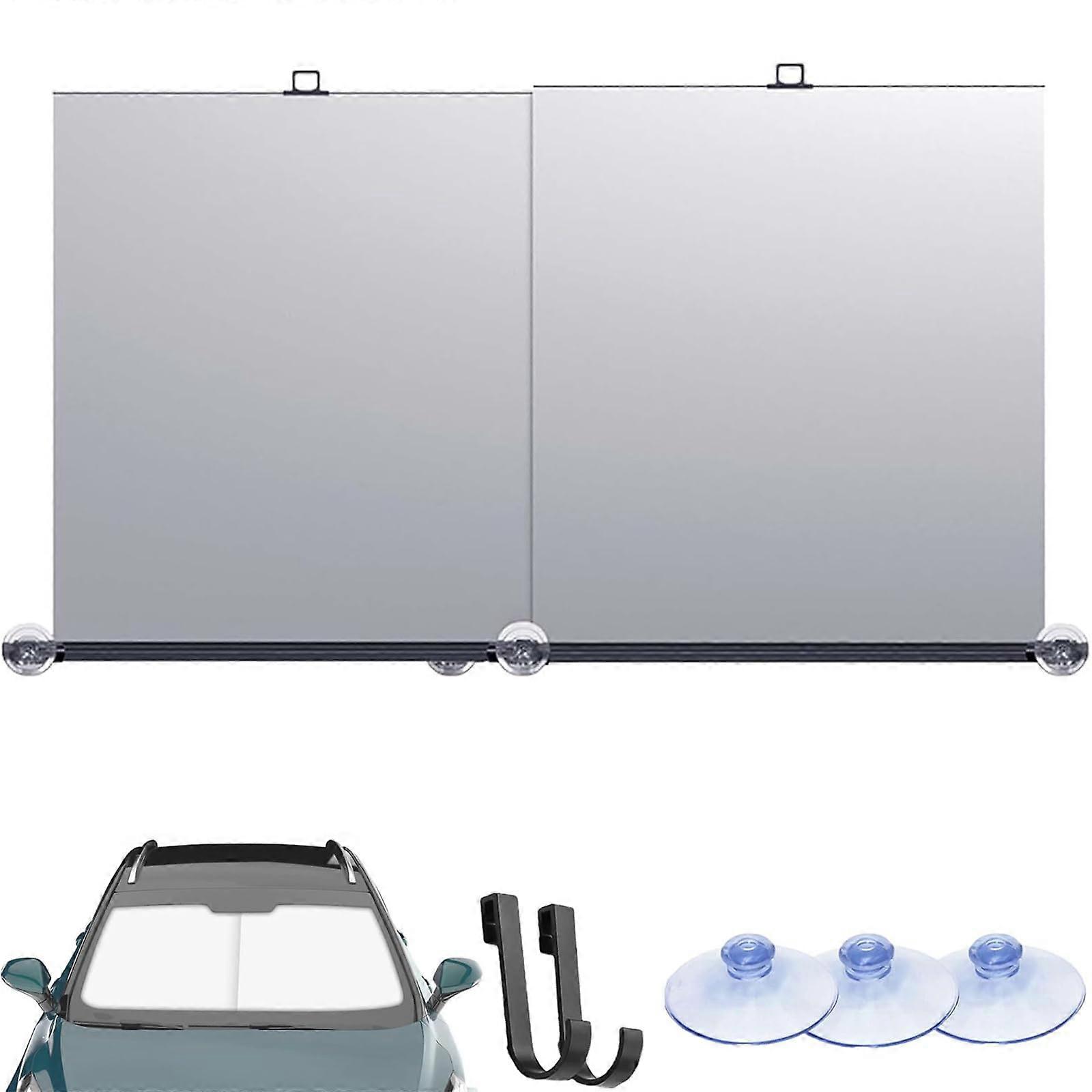 Automatic Retractable Car Windshield Sunshade, UV Protection Foldable Sun Shade with Suction Cups
