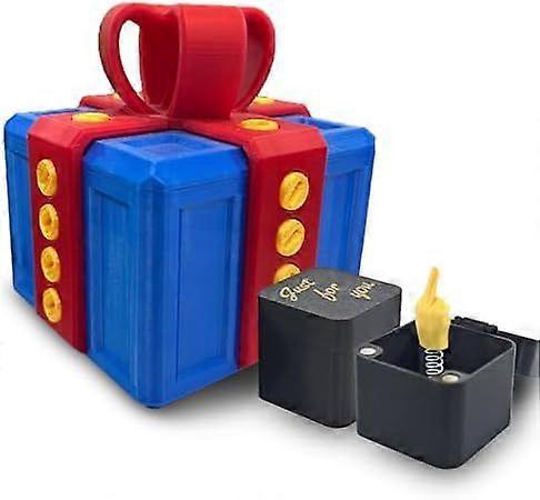 Annoying Gift Box with Screws, Really Annoying Gift Box with Just for You Finger in a Box, Surprise Funny Prank Box (Red Blue,L Finger Box)