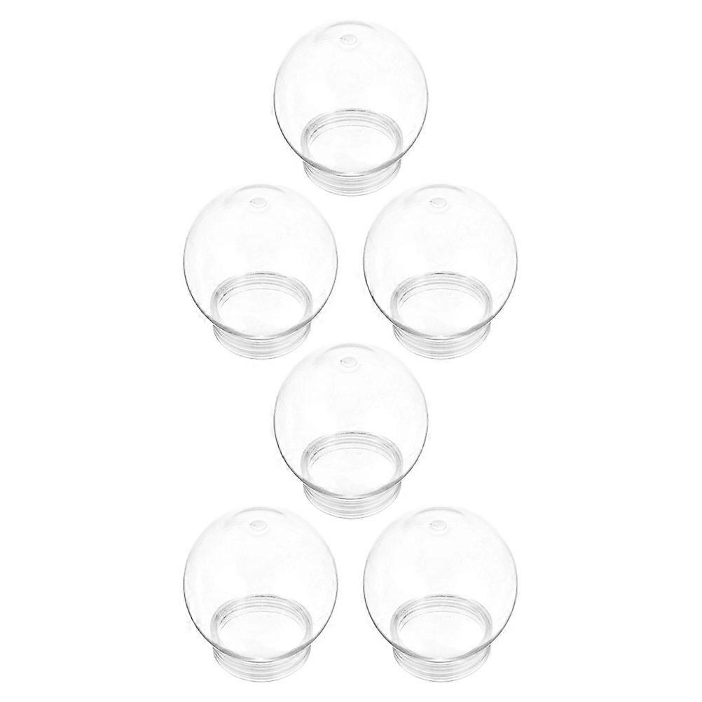 Snowball Plastic Snow Globe for Display 6Pcs Clear Candy Storage Containers with Lid