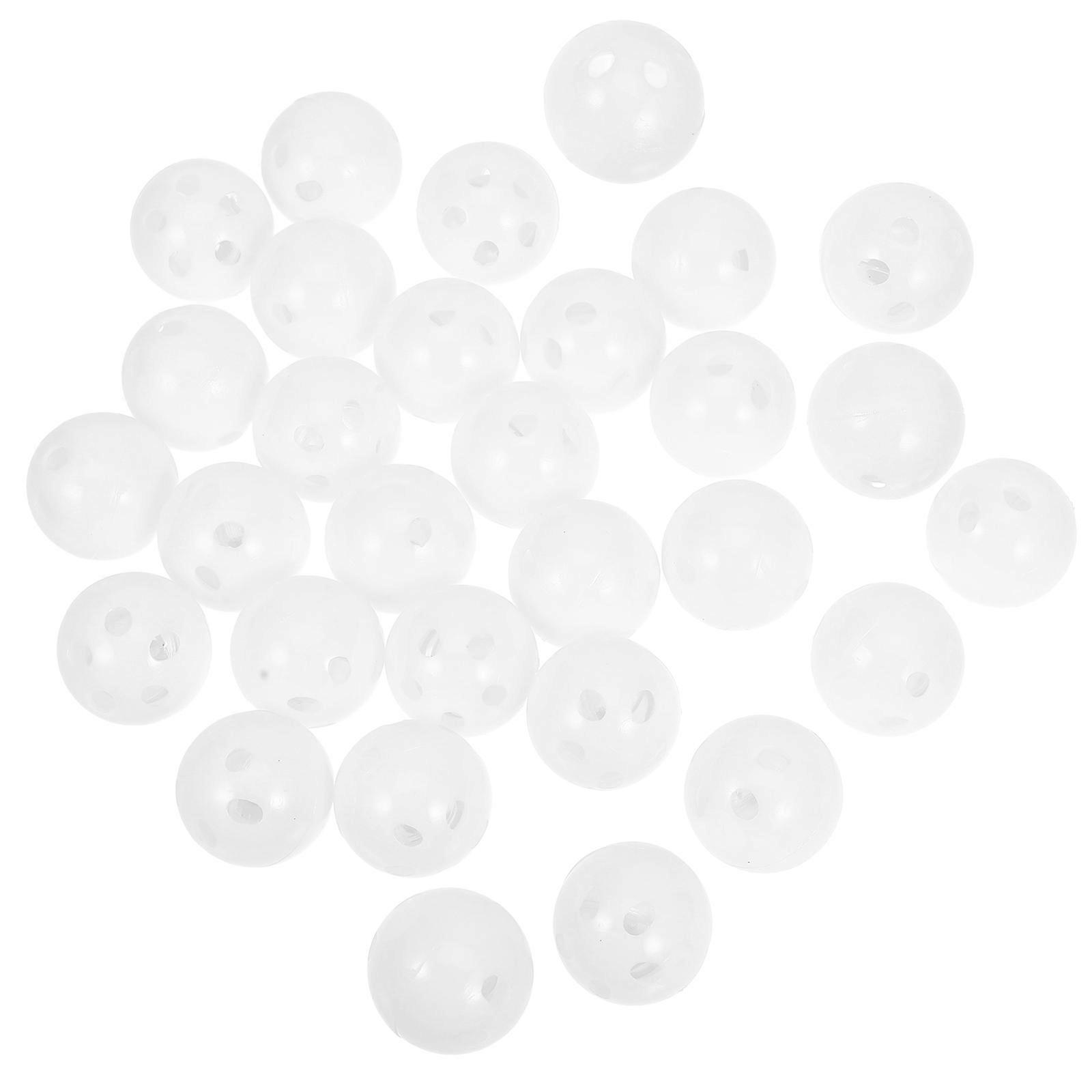 DIY Rattle Balls Insert for Doll Noise Maker Repair 30Pcs White ABS