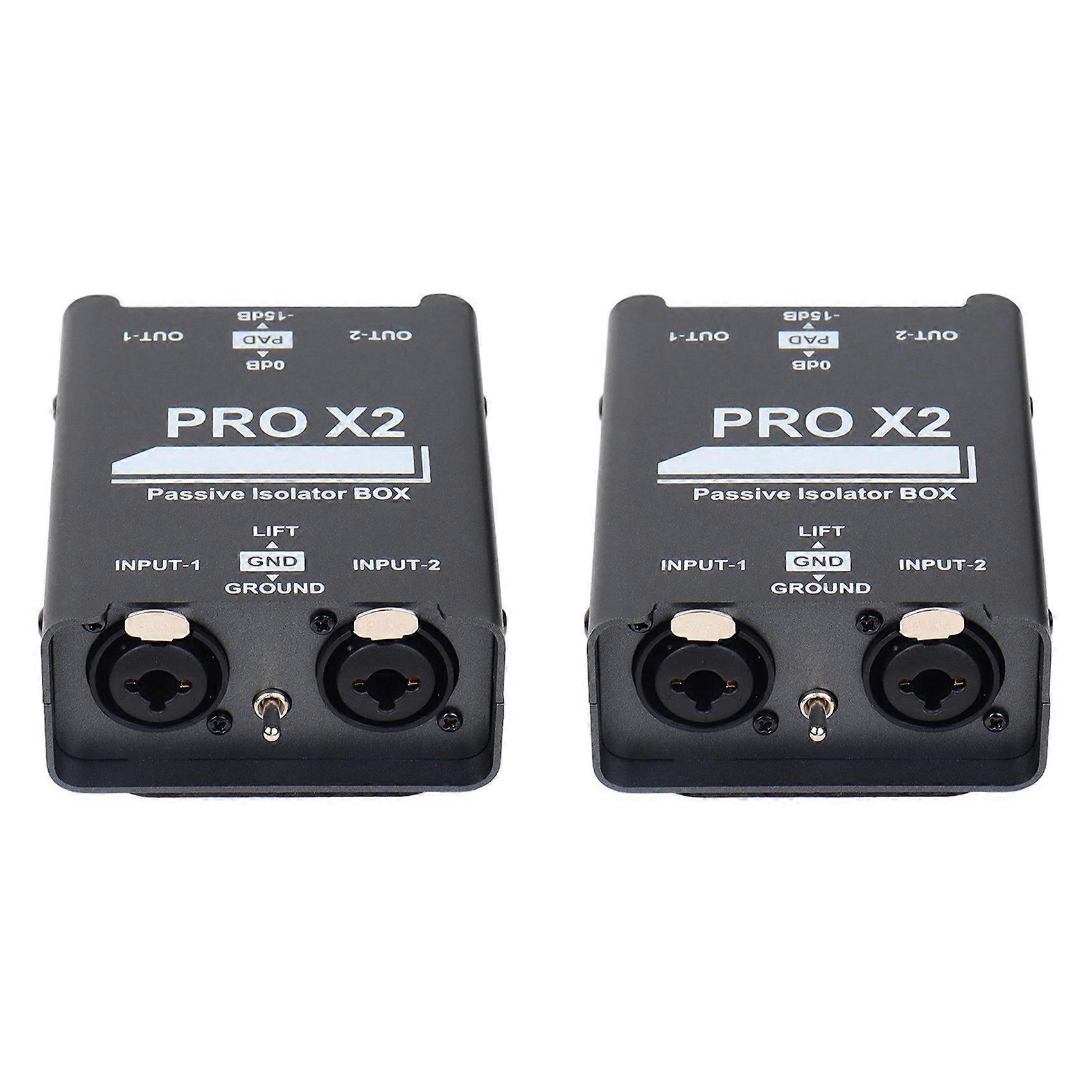 2X 2-Way Audio Isolator, Audio Current Eliminator, XLR 6.5, Permalloy Isolator, Mixer Live Broadcast