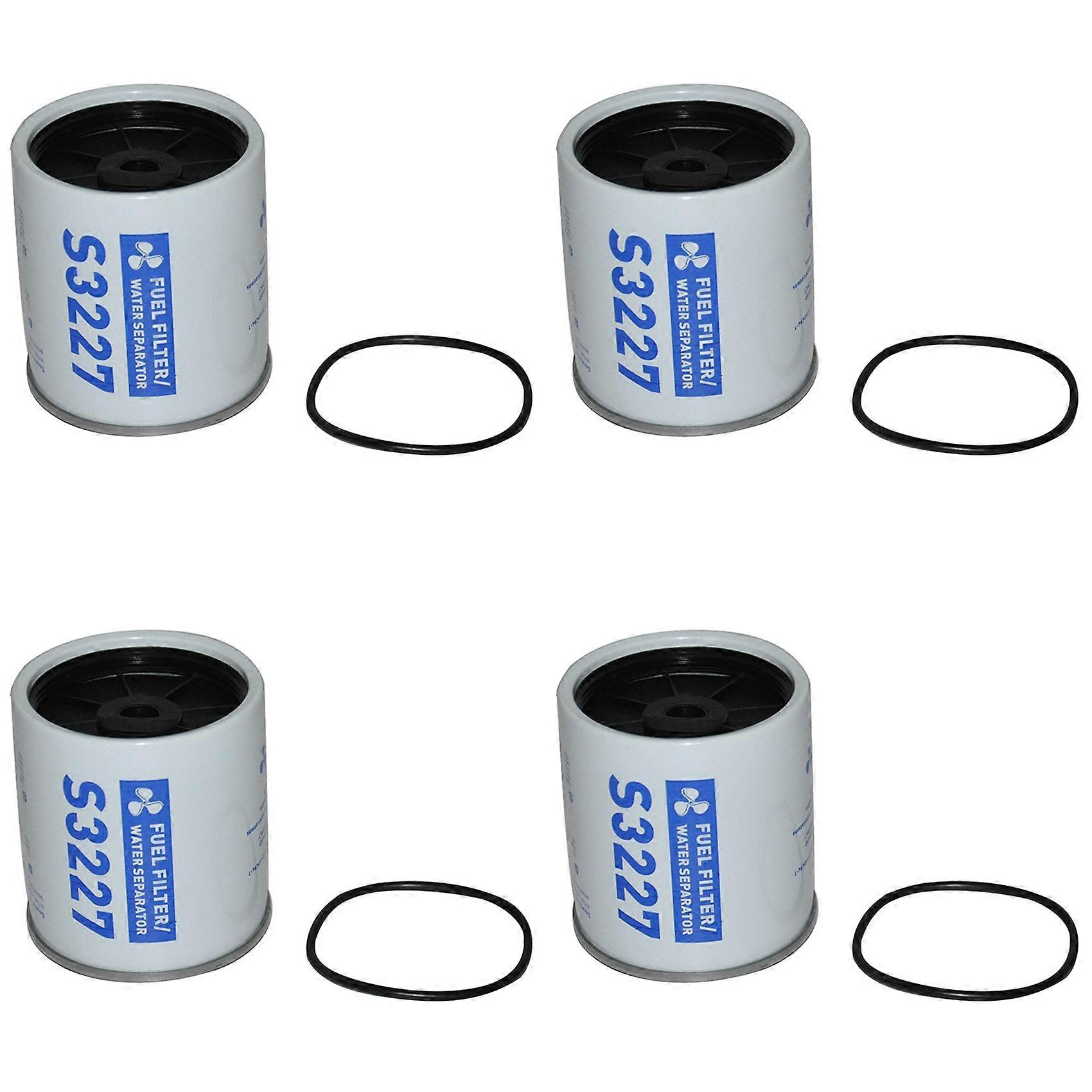 4X S3227 Outboard Marine Fuel Filter Elements Fuel Water Separator Filter Elements