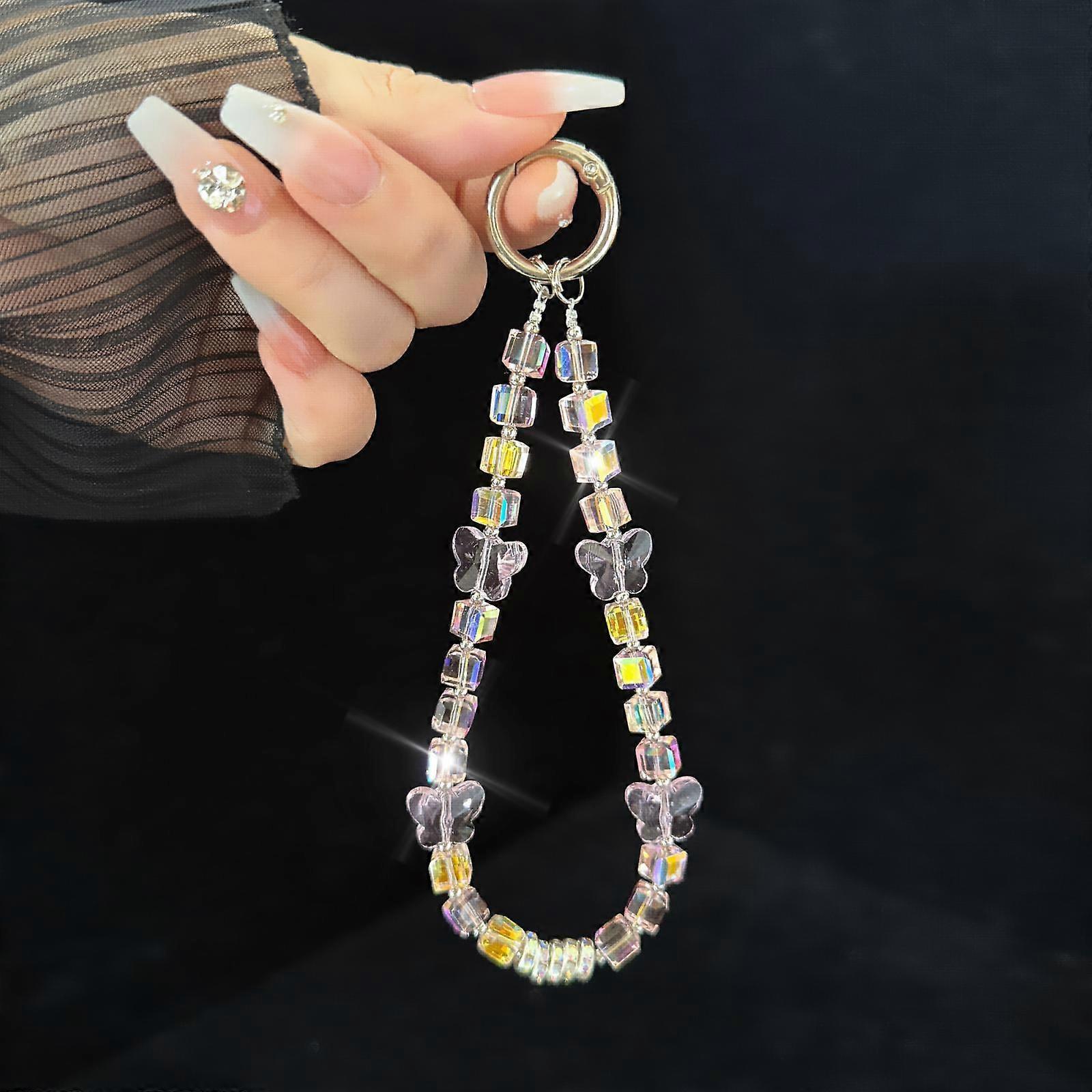 Spellbinding Mirage Crystal Bow Radiant Double Phone Chain