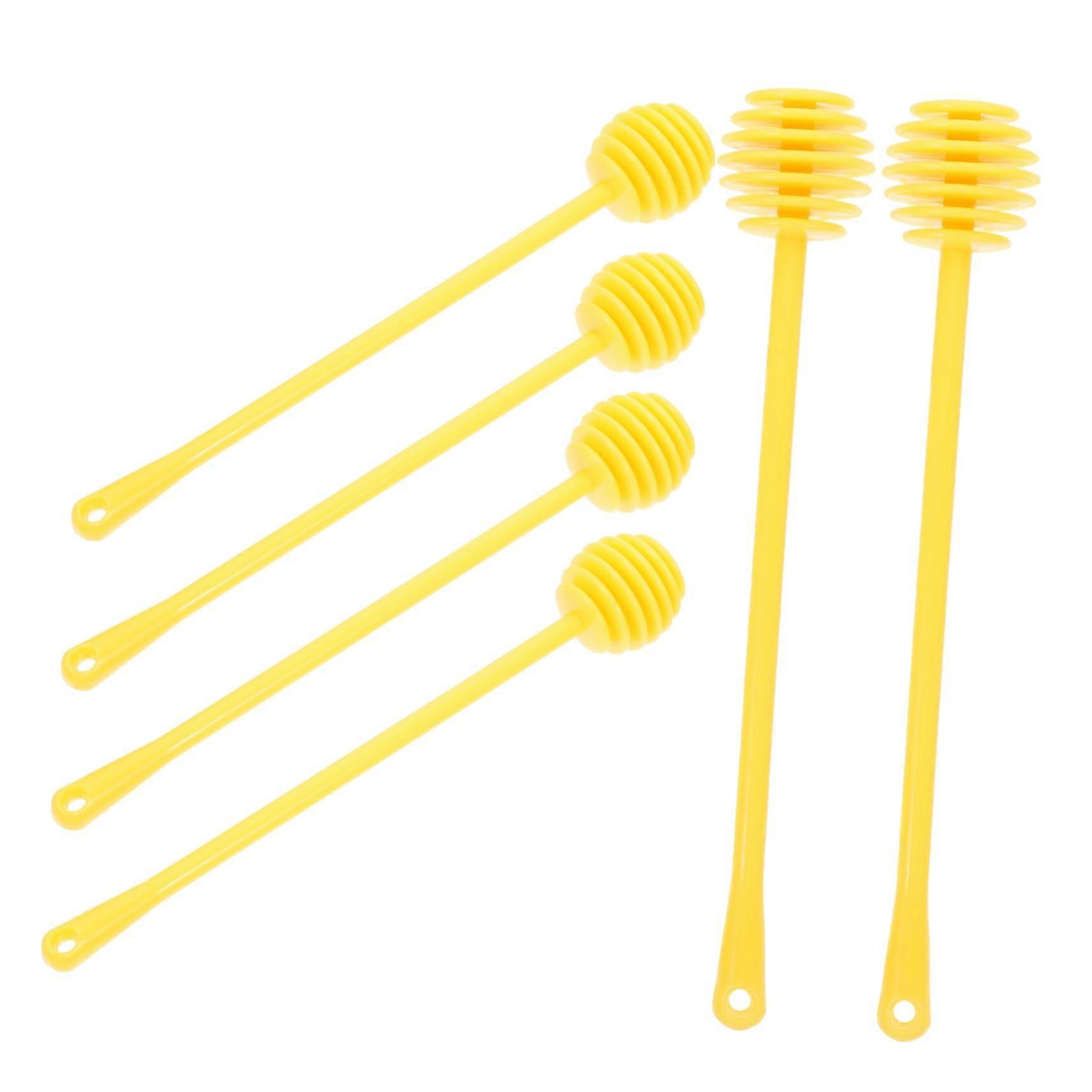 6pcs Honey Dipper Sticks Set for Precise Drizzling and Stirring, Wooden Beekeeping and Kitchen Tools