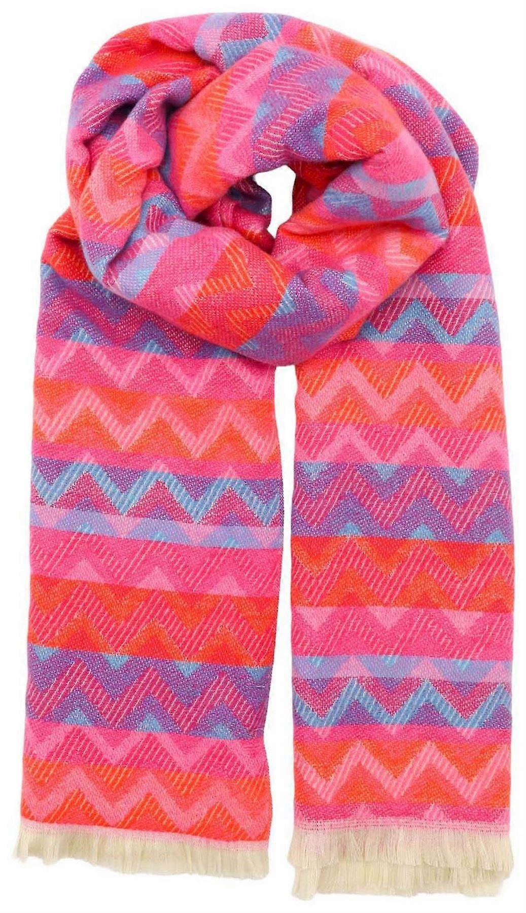 Zelly Zig Zag Winter Weight Scarf - Pink