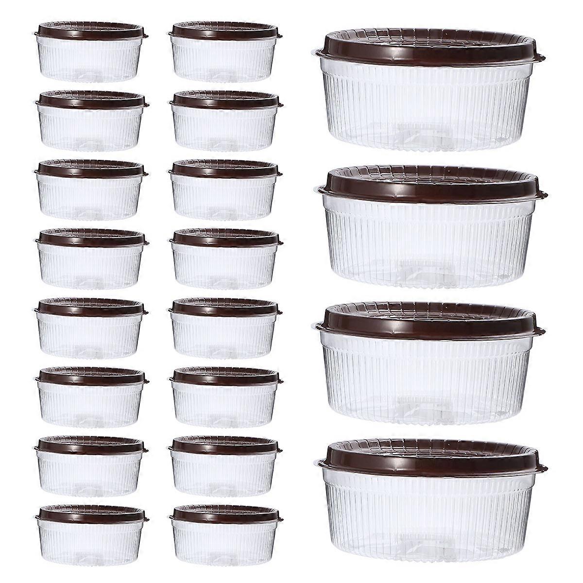 Boxes Plastic Transparent Cake Box for 20Pcs Black