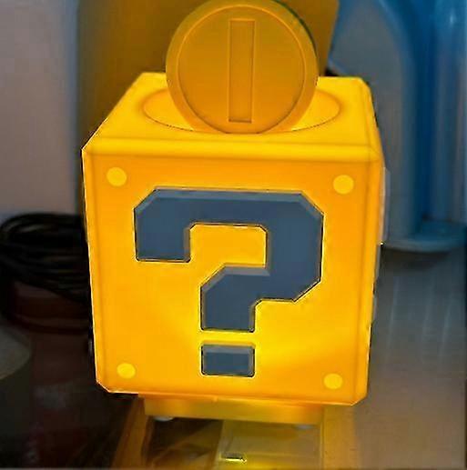 Creative gold coin question mark lamp, sound-making fun lamp 2025