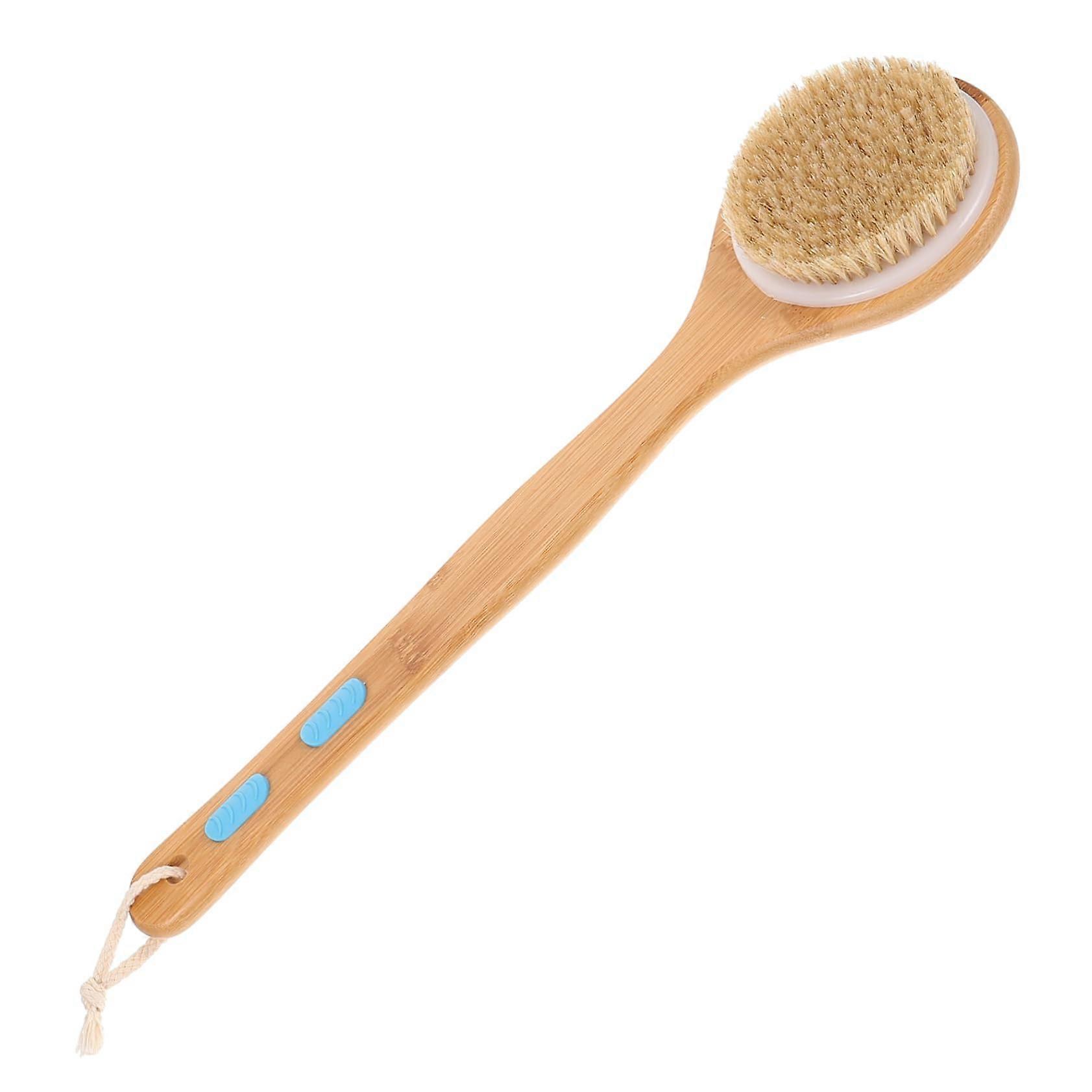 Long Handle Bath Brush for Back, Double Sided Exfoliating Shower Brush with Deep Cleansing Bristles
