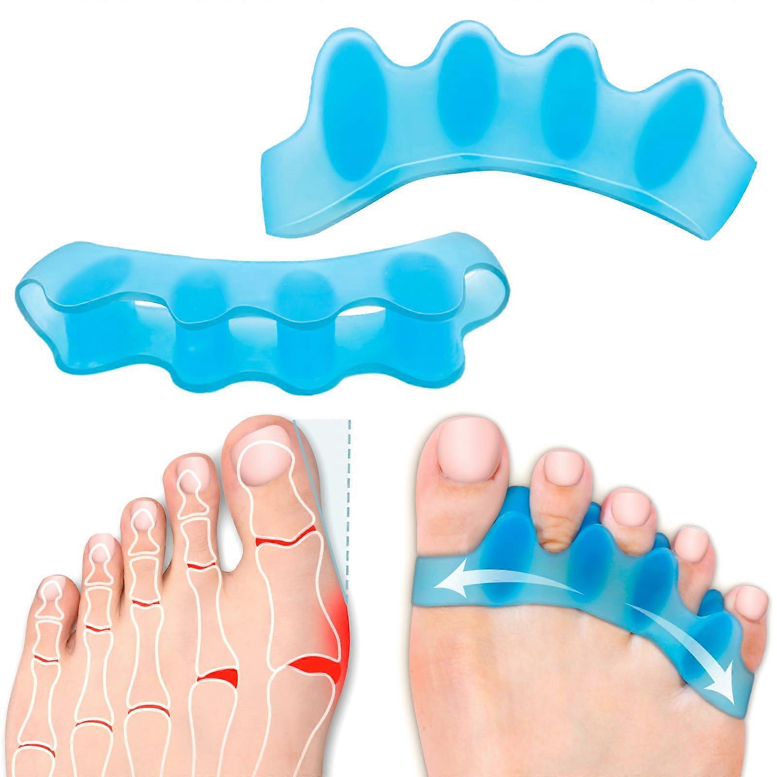 Toe Separators Gel Toe Spacers Soft Silicone for Bunions Overlapping Toes Foot Alignment Pedicure