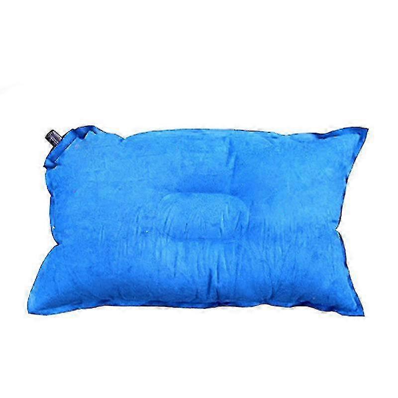 inflatable camping travel pillow ultralight, soft squeezable(blue) 26-27s