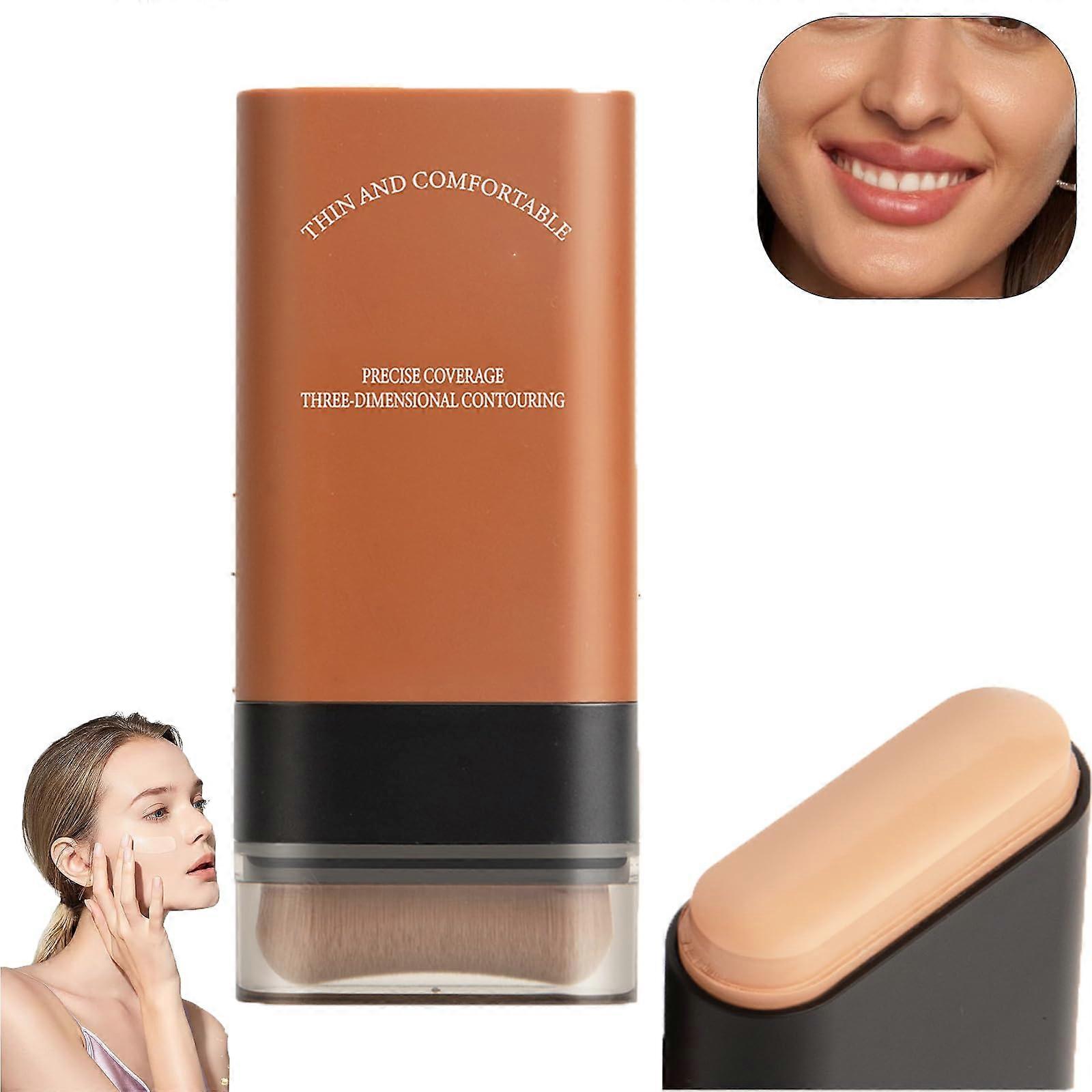 Foundation Stick Full Coverage Hydrating Cream with BuiltIn Brush for All Skin Types
