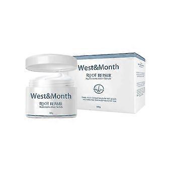 West&Month Root Repair Nutrition Shair Scrub, Reparatur von geschädigtem Haar Feuchtigkeitsspendende Wurzel Anti Haarausfall Fixed Hair Scrub