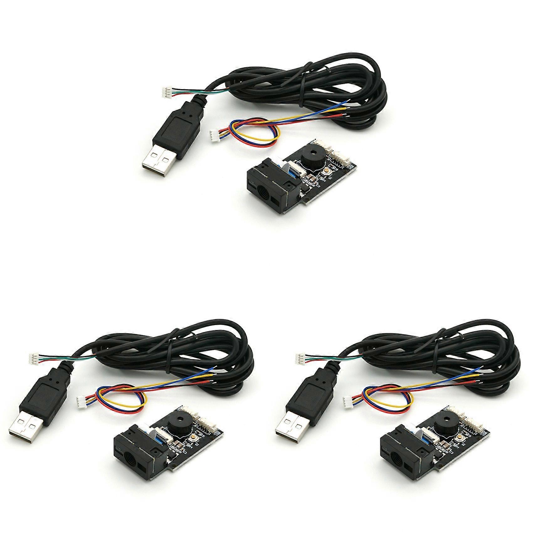 3X GM65 USB Wired Barcode Scanner 1D 2D Bar Code Reader QR Code Reader Module CMOS Buzzer for Reminding with Cable UART