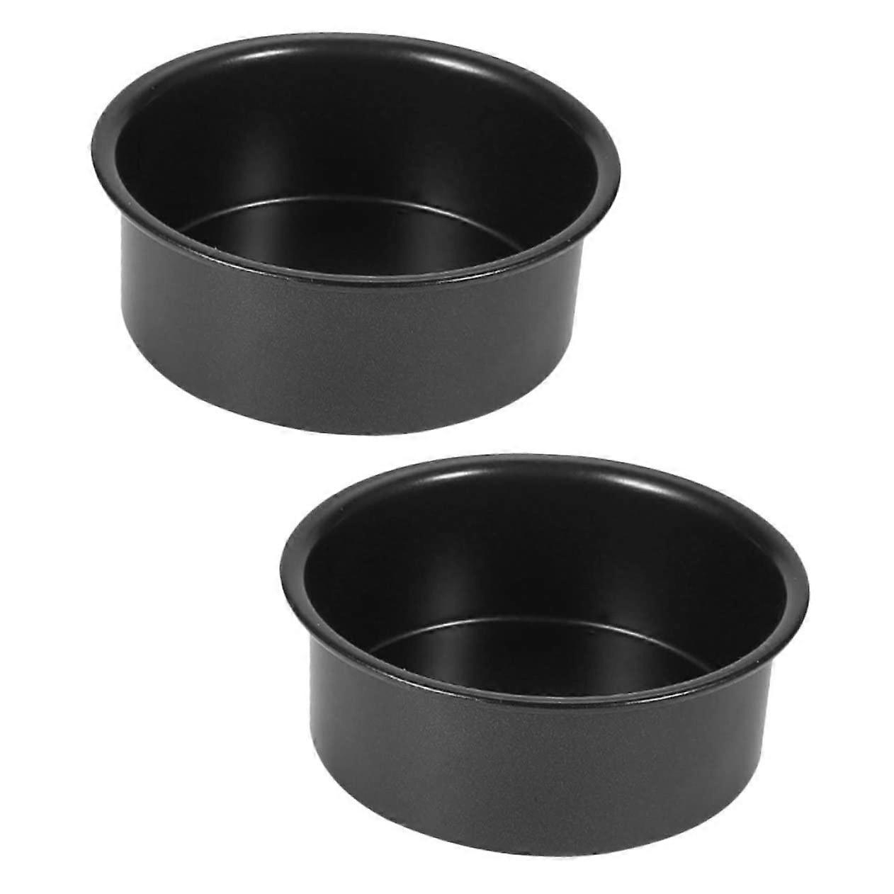 2pcs Stainless Steel Round Cake Pans with Removable Bottom NonStick for Easy Release Bakery Use