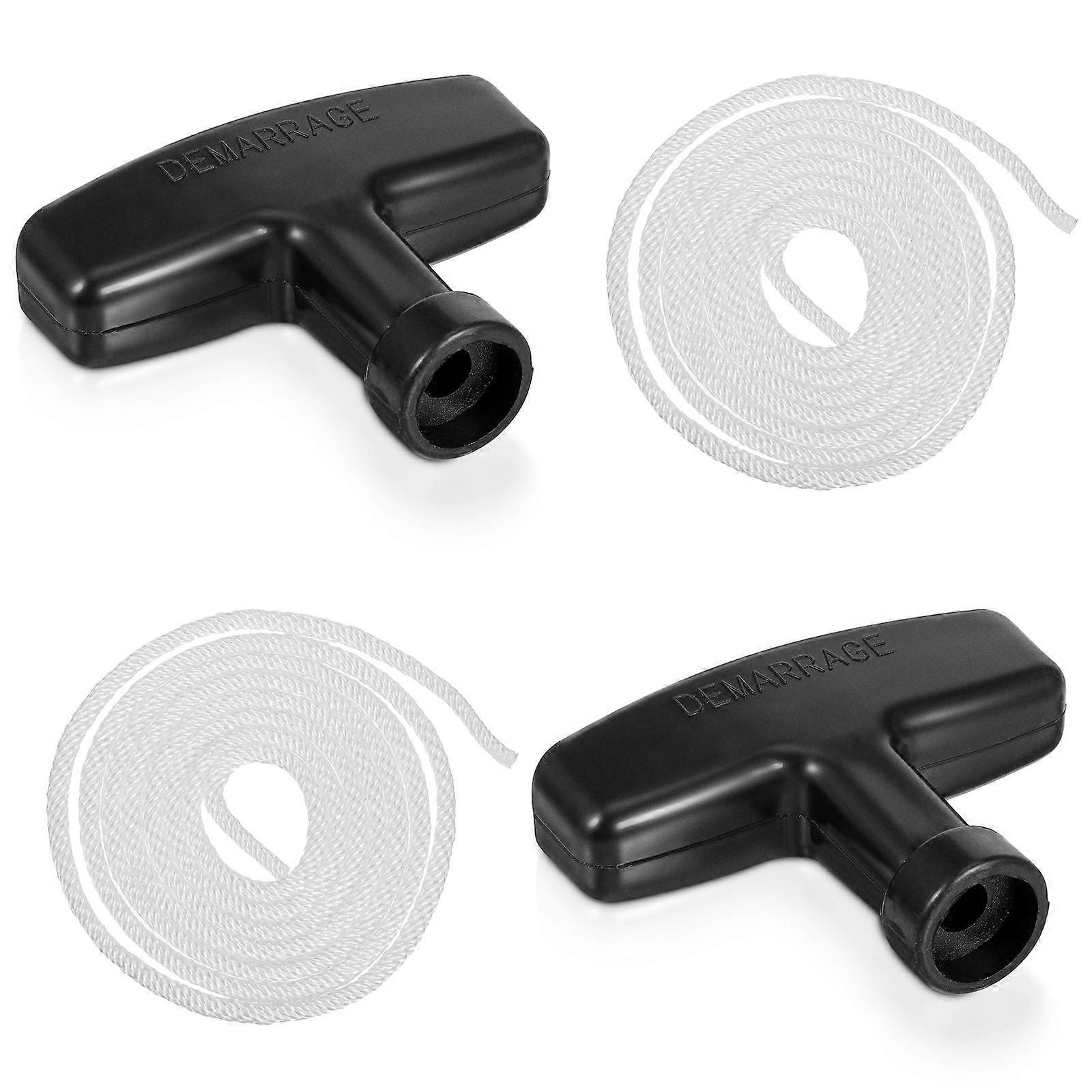 Lawn Mower Pull Cord Replacement Kit with 47.2 Inch Durable Nylon Recoil Starter Rope and Handle