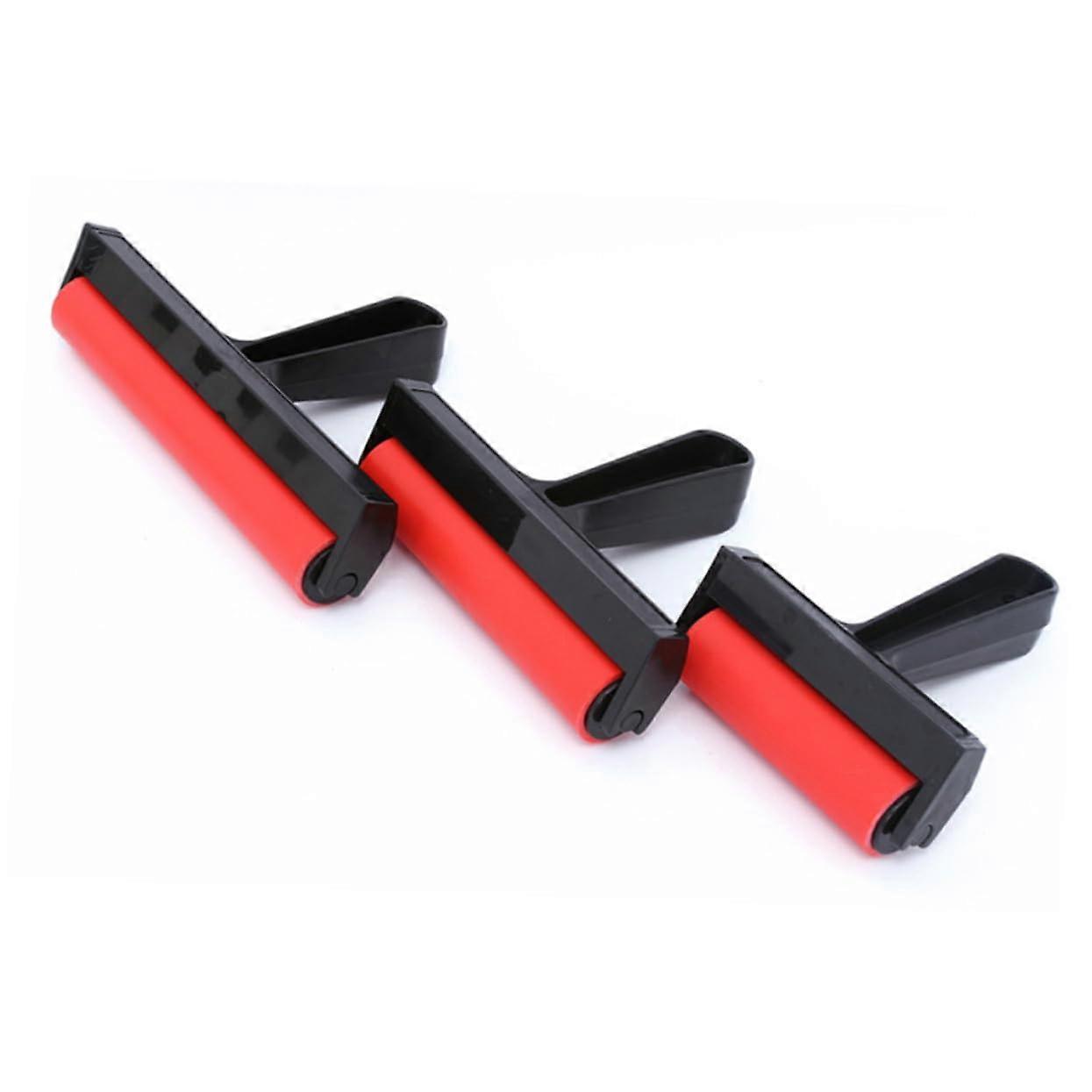 Ink Roller for Printmaking with Plastic Frame Brayer Roller, Wide Coverage Smooth Roll Handle