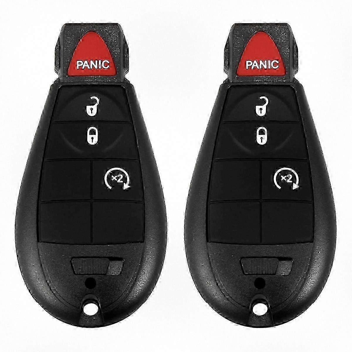 2-Pack Keyless Entry Remote Key Fob - Compatible with 2013-2021 Vehicle Models - Secure Replacement Car Key with Panic Button & Remote Start