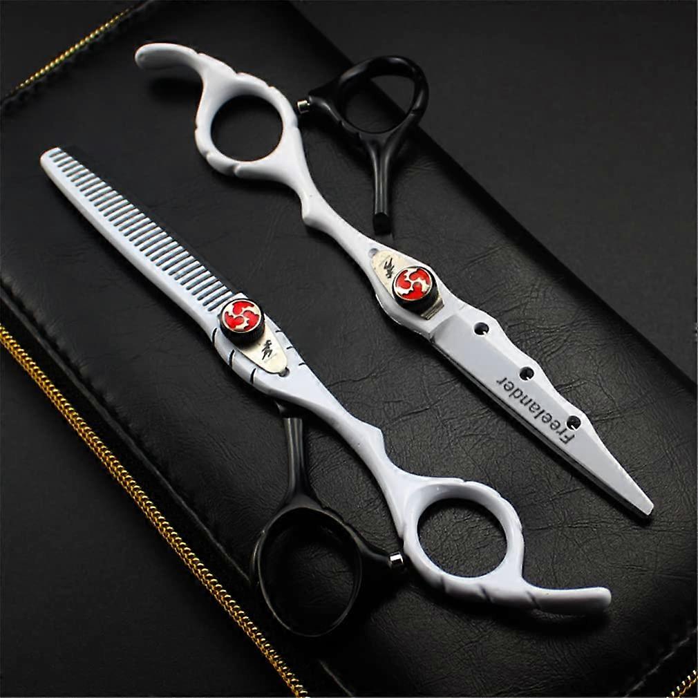 6 Inch Professional Hair Cutting Scissors Kit with Sharp Handsharpened Blades and Ergonomic Grip