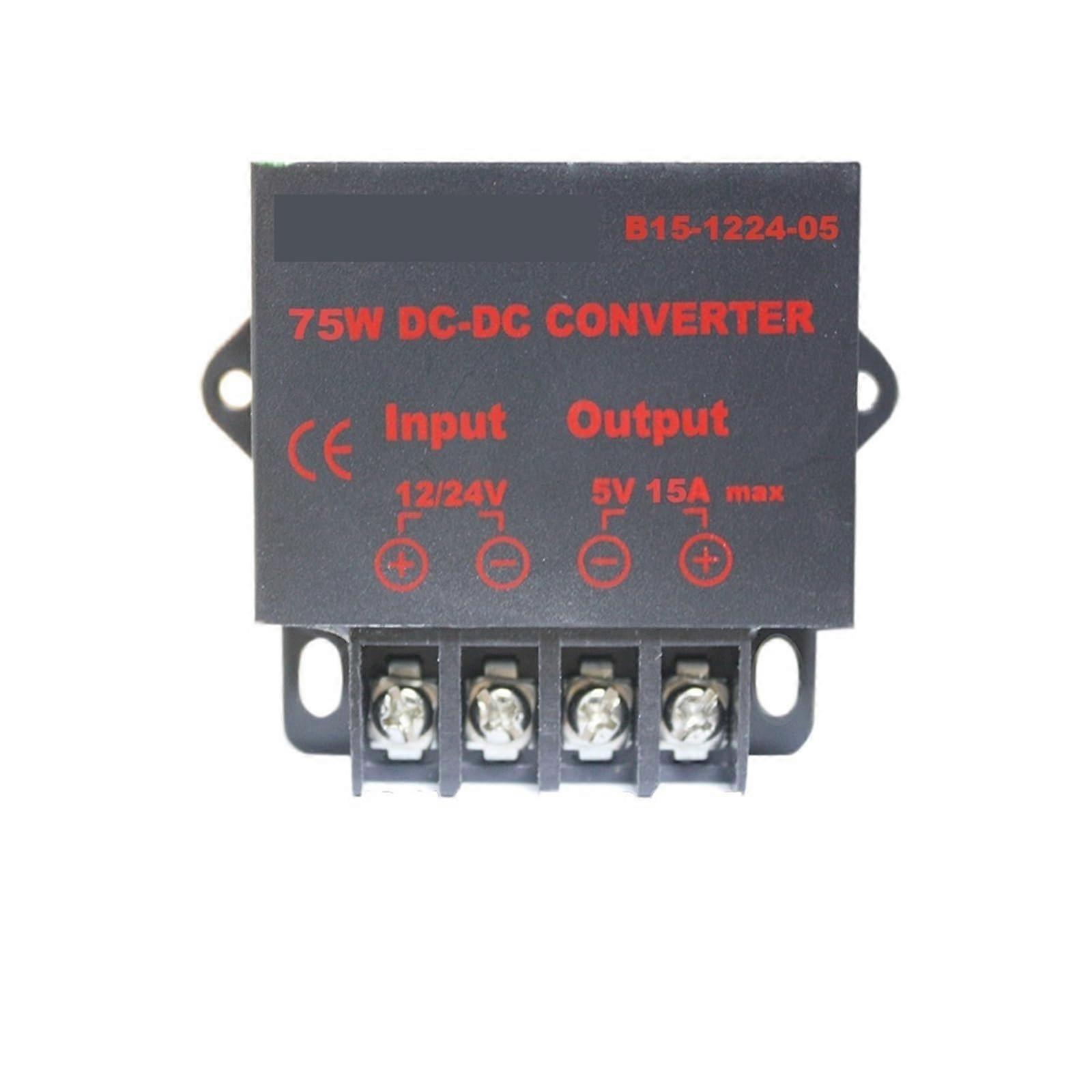 DC DC Converter 12V to 5V 15A 75W Voltage Regulator for Car Electronics Stable Output