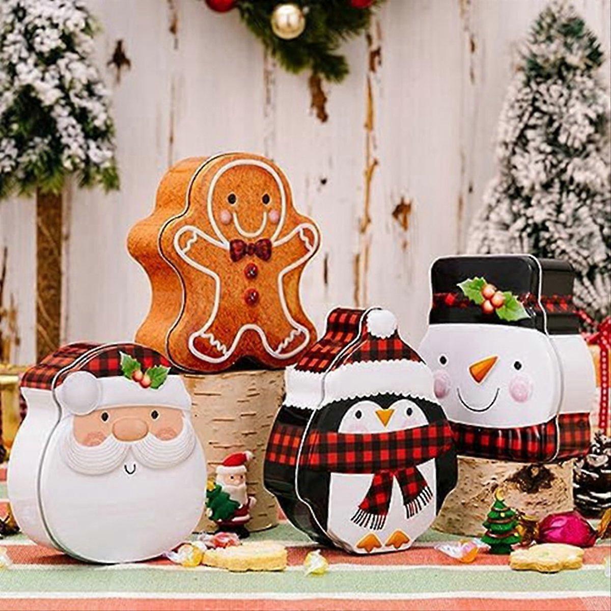 Candy Containers Christmas Cookie Tin Empty Tinplate Candy Boxes