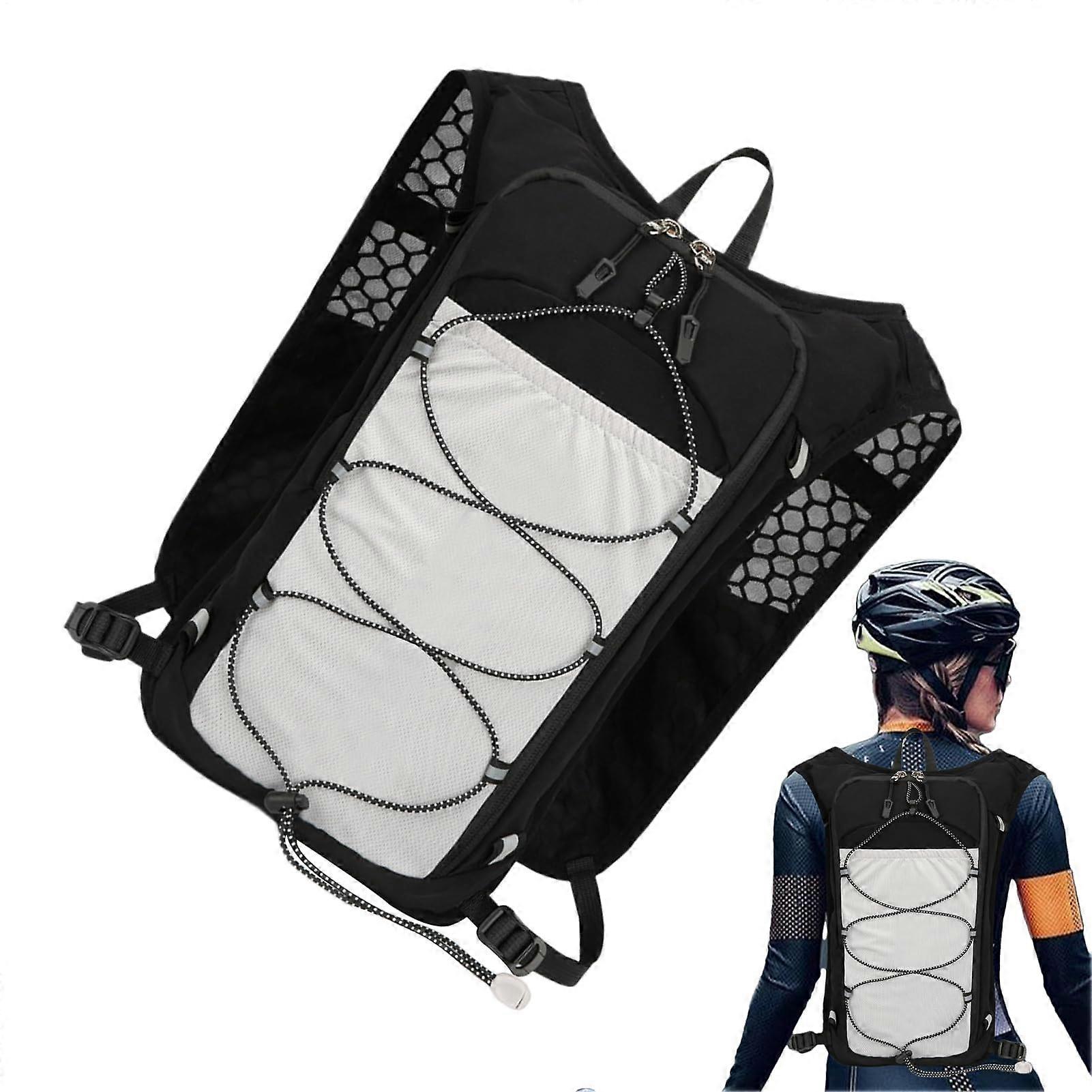 Hydration Backpack with Reflective Safety Strips, Adjustable Straps and Large Storage for Running