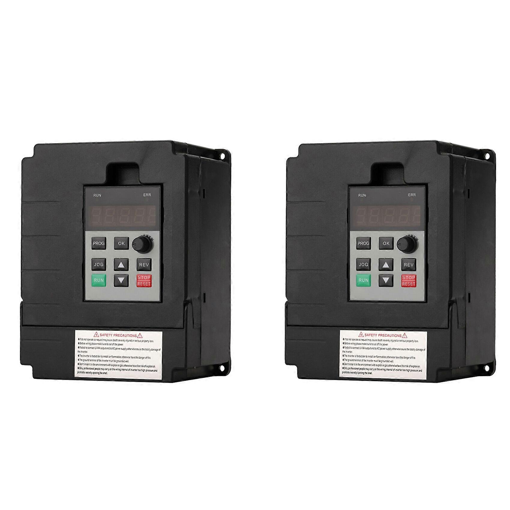 2X 2.2KW 220V Variable Frequency Drive Inverter Single to 3 Phase CNC VFD Universal