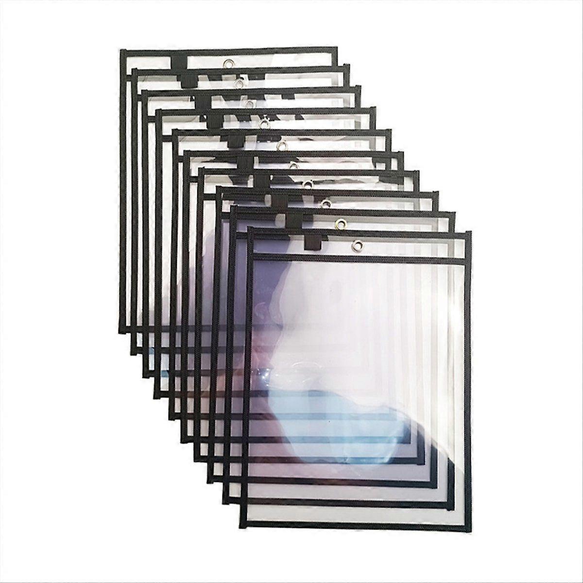 10PCS Dry Erase Pocket Sleeves,Oversized Reusable