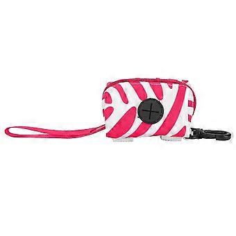 Portable Dog Waste Bag Dispenser Leash Holder Rose Red