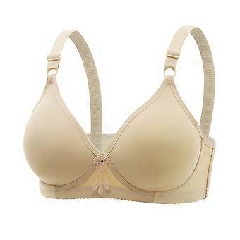 Plus size bh's voor dames, effen kleur, beugelbeha, alledaags ondergoed, maten S-2XL