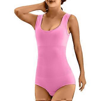 Womens One Piece Garment with Seamless Construction and Enhanced Support Jumpsuit Style Comfortable Smoothing Fabric Pink XL