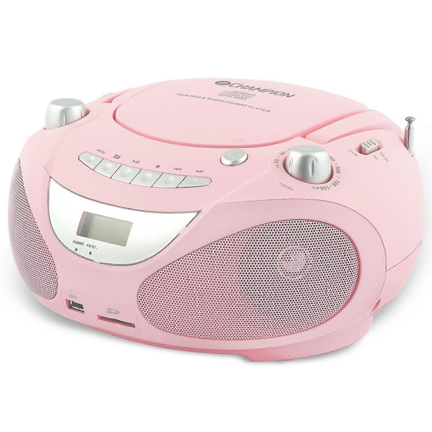 Högtalare CD/Radio/MP3/USB Rosa