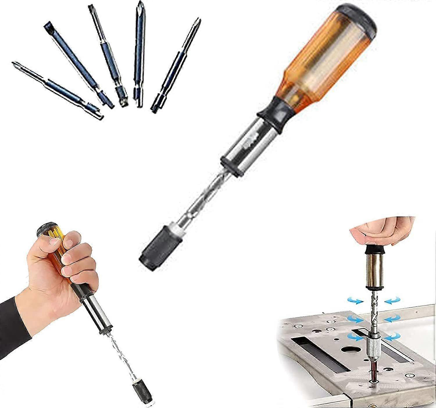 Spiral Screwdriver, Ratchet Screwdriver Push-pull Ratchet Screwdriver Set