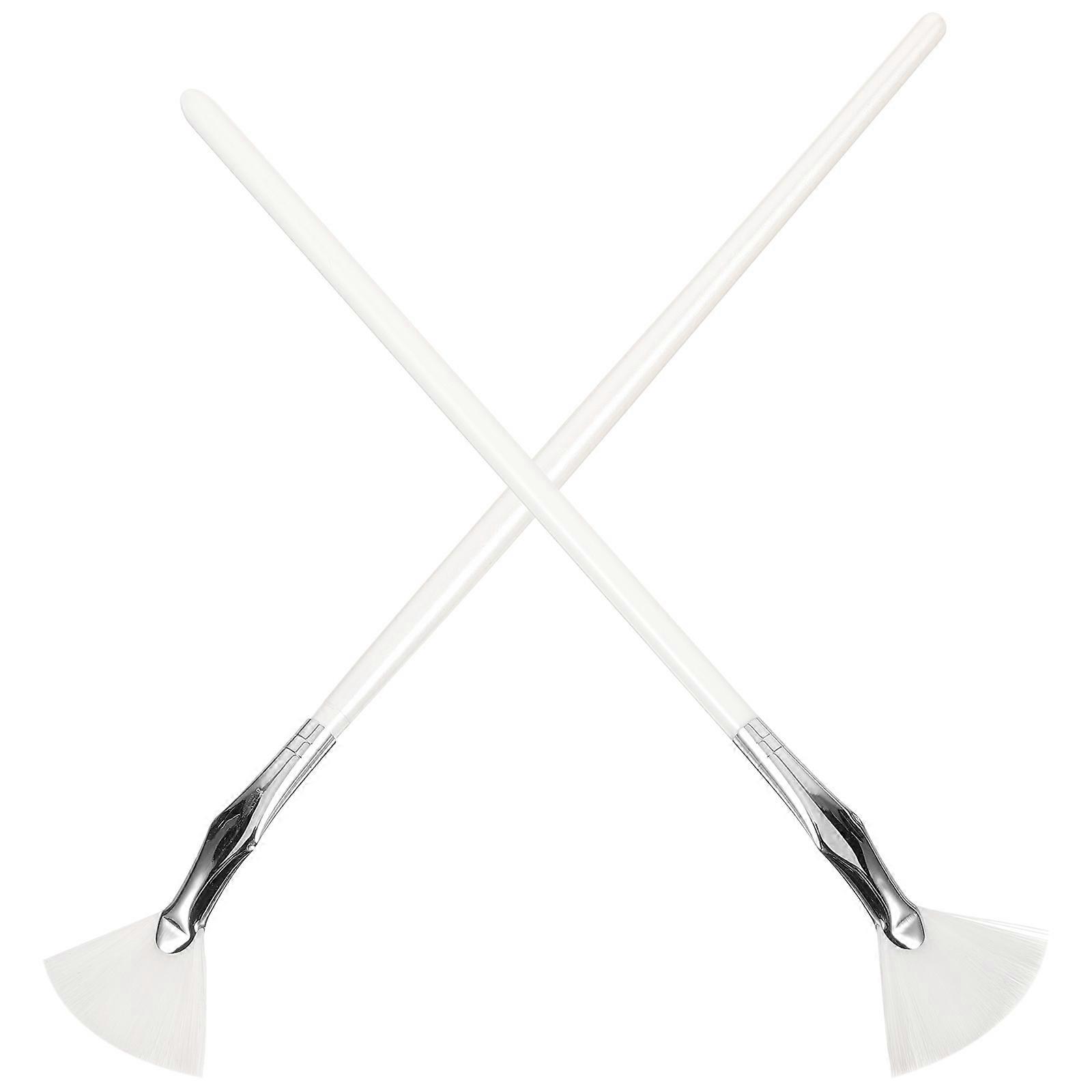 Mascara Brush for Lash Application 2Pcs White Makeup Tool for Salon Use